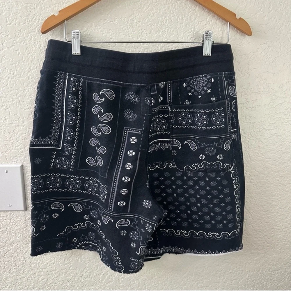 Todd Snyder X Champion Bandana Print Warm up Shorts  size large